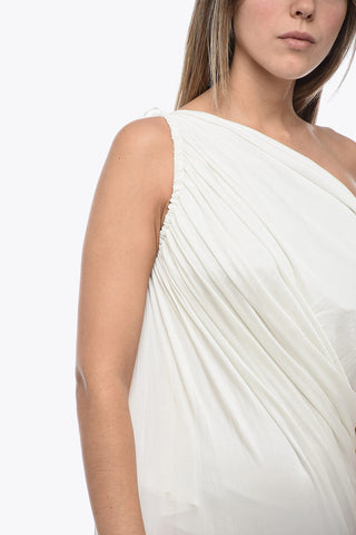 Draped One-Shoulder Dress