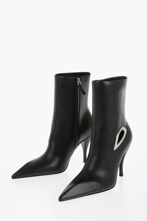 Leder-Stiefeletten CRESCENT mit 10 cm Cut-out