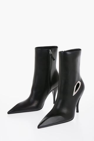 Leder-Stiefeletten CRESCENT mit 10 cm Cut-out