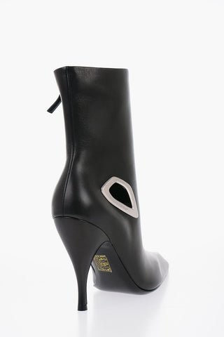 Leder-Stiefeletten CRESCENT mit 10 cm Cut-out