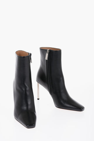 Stivaletti in Pelle ALLEN con Tacco Metallico 10cm
