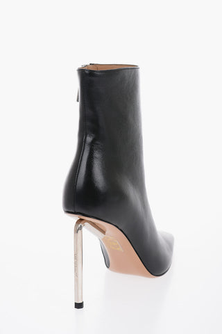 Stivaletti in Pelle ALLEN con Tacco Metallico 10cm