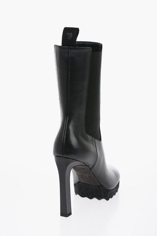 Leather SPONGE Chelsea Booties 12cm