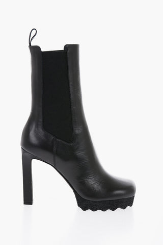 Leather SPONGE Chelsea Booties 12cm