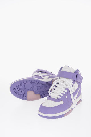 Leather Lace-Up Sneakers OUT OF OFFICE with Velcro Closure