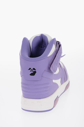 Leder-Schnürsneaker OUT OF OFFICE mit Klettverschluss
