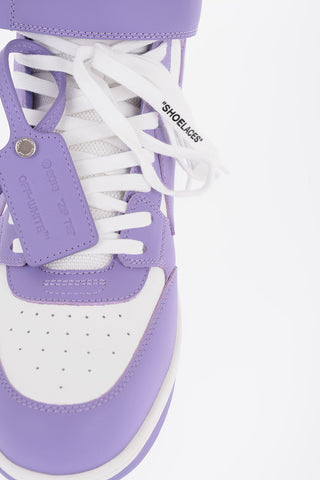 Leder-Schnürsneaker OUT OF OFFICE mit Klettverschluss