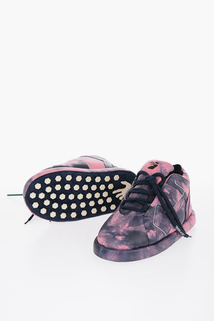 Gepolsterte Leder-Sneaker BUMP in Tie-Dye