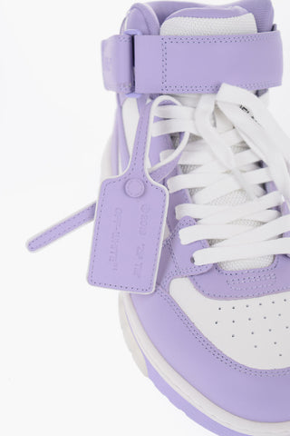Lace-up OUT OF OFFICE Leather Sneakers with Velcro Closure