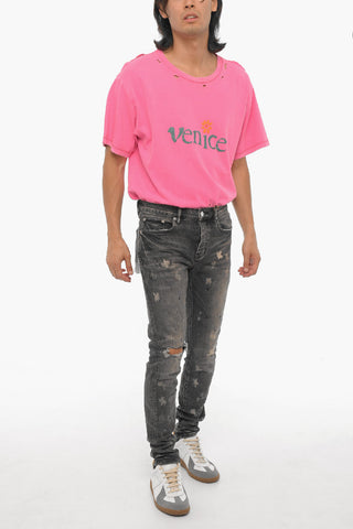 Delavè Effect Slim Fit Jeans 15cm