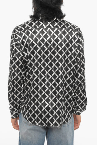 Frayed Hem Satin Shirt