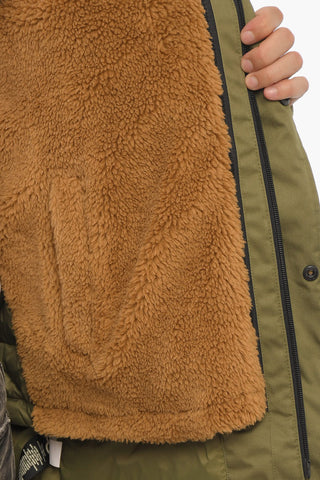 Soli Color BUTTER Down Jacket with Faux Fur