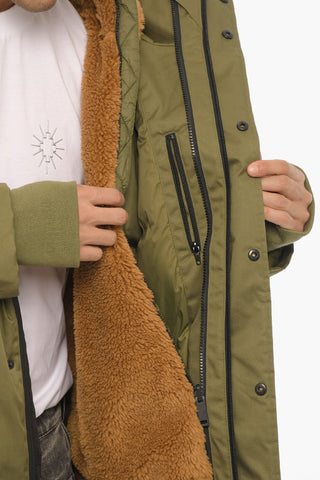 Soli Color BUTTER Down Jacket with Faux Fur