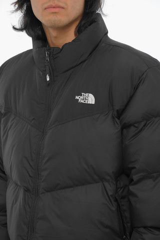Solid Color Padded Jacket with Embroidered Logo