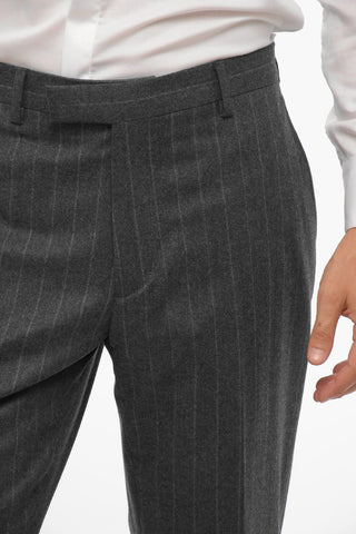 Chalk Stripe Virgin Wool Side Vents 2-Button Suit
