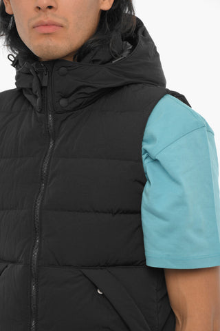 Sleeveless Down Jacket with Removable Hood