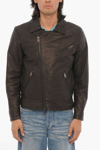 Leather DYLAN Jacket with Zip Closure