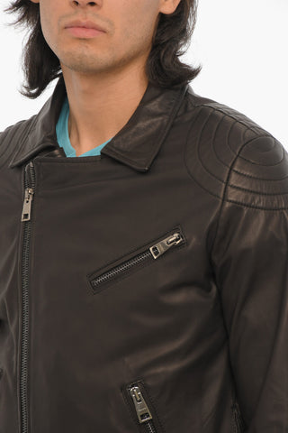 Leather DYLAN Jacket with Zip Closure