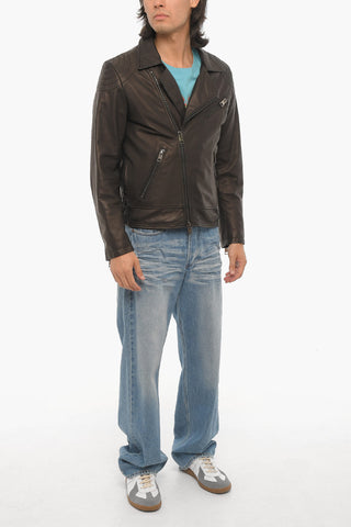 Leather DYLAN Jacket with Zip Closure