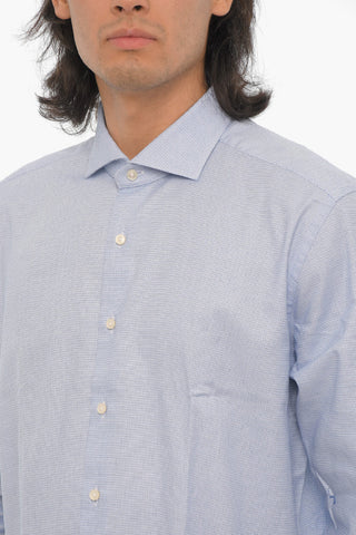 Spread Collar Cotton Shirt