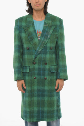 Cappotto a Doppiopetto in Misto Lana