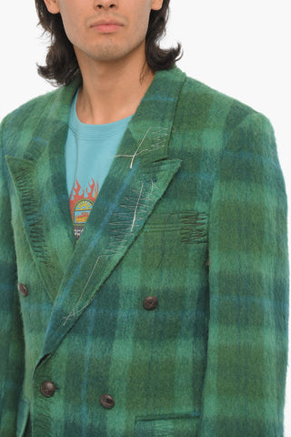 Cappotto a Doppiopetto in Misto Lana