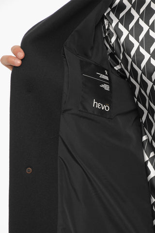 Virgin Wool Nylon Coat with Belt