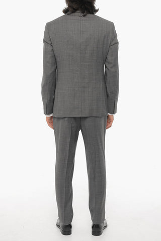 Virgin Wool Checkedn 3-Buttons Suit