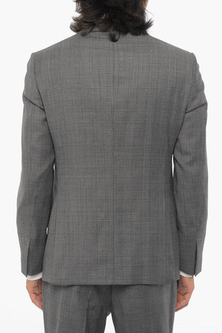 Virgin Wool Checkedn 3-Buttons Suit