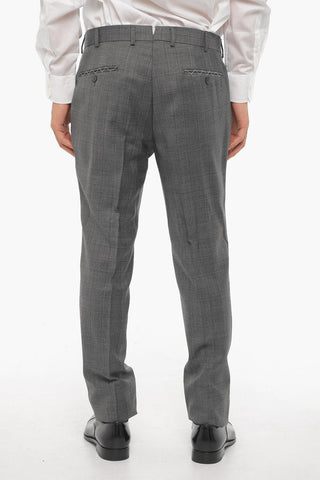 Virgin Wool Checkedn 3-Buttons Suit