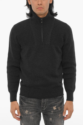 Cashmere Sweater with Half Zip