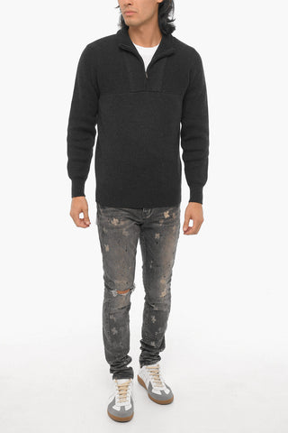 Cashmere Sweater with Half Zip