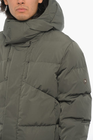 Solid Color Down Jacket with Hidden Closure