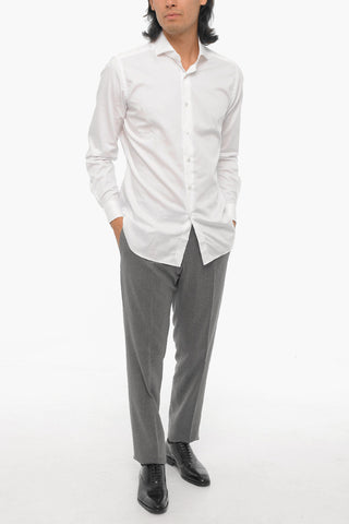 Solid Color Poplin Cotton Shirt