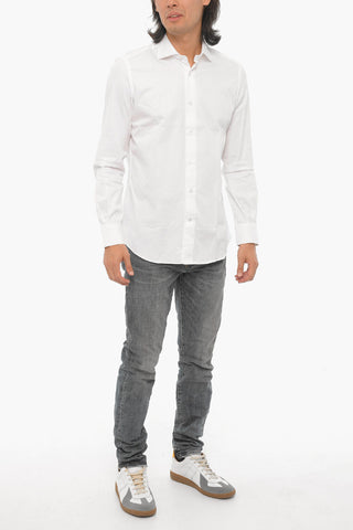 BLU Spread Collar Solid Color Shirt