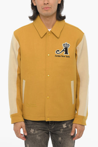 Zweifarbiger Bomber Aus Wollmischung Und Nylon