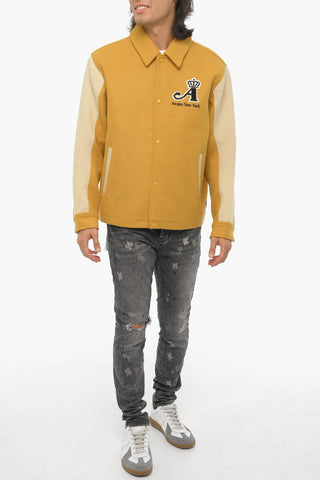 Zweifarbiger Bomber Aus Wollmischung Und Nylon