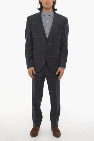 Virgin Wool Stretch Check MANTUA Suit