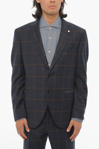 Virgin Wool Stretch Check MANTUA Suit