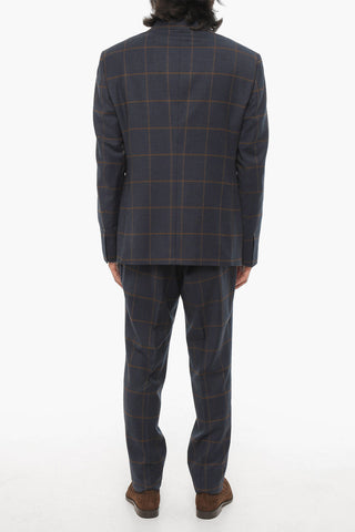 Virgin Wool Stretch Check MANTUA Suit