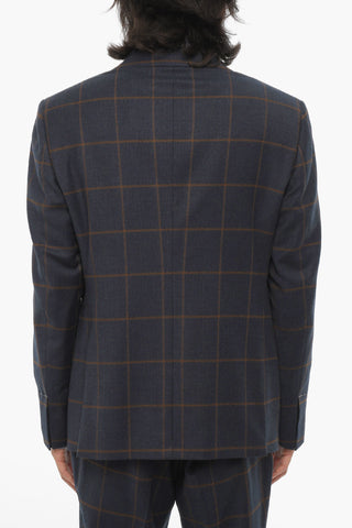 Virgin Wool Stretch Check MANTUA Suit