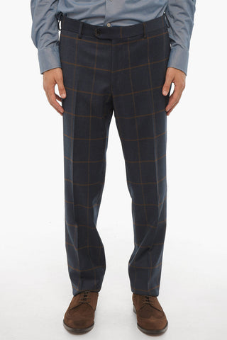 Virgin Wool Stretch Check MANTUA Suit