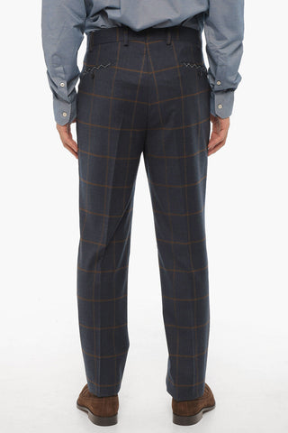 Virgin Wool Stretch Check MANTUA Suit