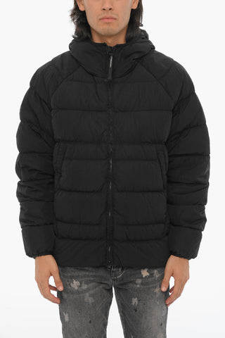 Nylon Solid Color Down Jacket with Hood