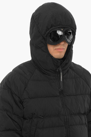 Nylon Solid Color Down Jacket with Hood