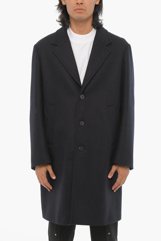 Solid Color Wool Blend Coat