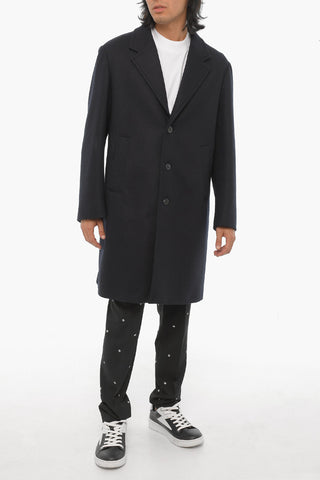 Solid Color Wool Blend Coat