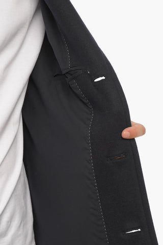 Solid Color Wool Blend Coat