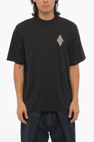 T-Shirt mit Rundhalsausschnitt OPTICAL CROSS einfarbig