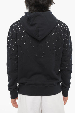 Felpa Hoodie in Cotone Grazato con Gioielli